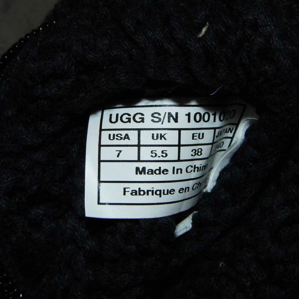 Ugg Classic Knit Patchwork Black Tall Side Zip Bo… - image 8